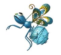 Giwnhvx Statua di Insetti in Solare con A LED, Ornamento per Albero Sospeso Impermeabile per Esterni, per Decorazioni Artistiche da Cortile, Blu