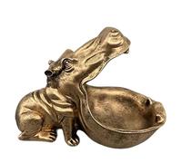 Giwnhvx Statua di Ippopotamo Home Resina Figurina di Ippopotamo Divertente Piatto di Caramelle, Ciotola per Chiavi, Tavolo con Scultura A Bocca Grande Decorazione Artistica B