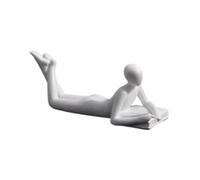 Giwnhvx Statua di Lettura Figurine in Resina Decorazione Ufficio Scultura Arte Ornamento Decorazione Casa Ufficio A