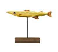 Giwnhvx Statua di pesce in legno nordica decorazioni per la casa scultura di pesce ornamenti soggiorno camera da letto ristorante decorazione B