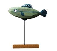 Giwnhvx Statua di pesce in legno nordica decorazioni per la casa scultura di pesce ornamenti soggiorno camera da letto ristorante decorazione D