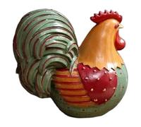 Giwnhvx Statua di Pollo, Statua di Gallo in Resina, Decorazione di Scultura Animale Carina, Statua di Stile Pittura Rurale, Regalo Blu