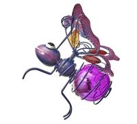 Giwnhvx Statua Solare 'Insetto del con La Luce Fata del LED Ornamento Esterno Impermeabile 'Albero Appeso per La Decorazione Artistica del Cortile, Viola