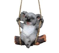Giwnhvx Statuetta Koala Altalena in Resina Animale Statua in Resina Ornamenti da Tavolo Statue da Esterno per Giardino Prato Cortile Albero B