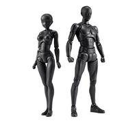 Giwnhvx Statuine d'azione modello in PVC con disegni di figure di disegno scatola per artisti ( + uomo, nero)