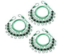 Giwnhvx Stendibiancheria, Stendibiancheria Portatile con Mollette, Stendibiancheria Regolabile Antiscivolo, da Viaggio per Interni Ed Esterni Verde