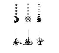 Giwnhvx Striscioni da appendere su Halloween spaventoso ragno strega fantasma pipistrello ciondolo ornamento Kuaile Halloween decorazione alloggiamento