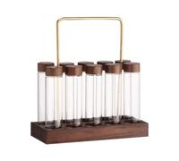 Giwnhvx Strumenti di esposizione della provetta di vetro Strumenti di stoccaggio del tubo singolo chicco di caffè bottiglia di erogazione del caffè sigillato Jar Beans A