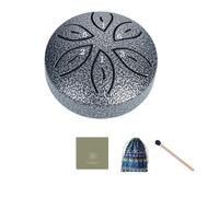 Giwnhvx Strumenti musicali per bambini Orff Instruments Artigianato Mini tamburo cavo 7,6 cm 6 toni argento