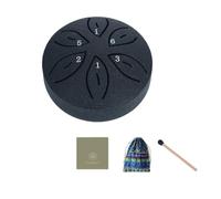 Giwnhvx Strumenti musicali per bambini Orff Instruments Artigianato Mini tamburo cavo 7,6 cm 6 toni nero