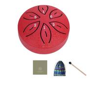Giwnhvx Strumenti musicali per bambini Orff Instruments Crafts Mini tamburo cavo 7,6 cm 6 toni rosso