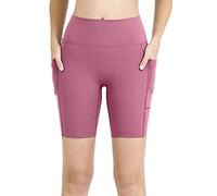 Giwnhvx Summer Ladies Yoga Pantaloncini Double Side Pockets Sport Collant Seamless Fitness Pantaloncini Rosa L Codice