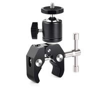 Giwnhvx Super morsetto con mini sfera a 360°, supporto per treppiede, clip a vite 1/4 per fotocamera reflex digitale