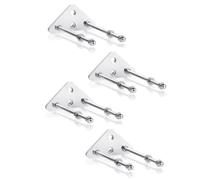 Giwnhvx Supporto da Parete per Skateboard 4 Pezzi, Gancio per Skateboard in Metallo con Fori a Vite per Lo Stoccaggio Display Ponte Skateboard
