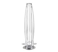 Giwnhvx Supporto per cialde da caffè Supporto per cialde da caffè Display girevole Supporto in metallo Placcatura Curva in acciaio inossidabile Ruota Cremagliera per caffè