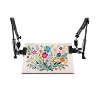 Giwnhvx Supporto per ricamo regolabile, 2 pezzi, supporto per telaio per ricamo a mano, supporto per telaio in metallo, pieghevole