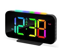Giwnhvx Sveglia Digitale A LED per Camere da Letto con Luce Notturna, Doppia Sveglia, 12/24 Ore, Sveglia con Ampio Display e Spina per Camera da Letto, A