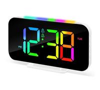 Giwnhvx Sveglia Digitale A LED per Camere da Letto con Luce Notturna, Doppia Sveglia, 12/24 Ore, Sveglia con Ampio Display e Spina per Camera da Letto, B