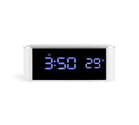 Giwnhvx Sveglia LED Termometro Orologio da Parete Digitale con Secondi per Anziani per Dormitori Adulti, Blu