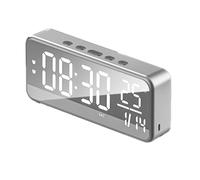 Giwnhvx Sveglia Suono Intelligente LED Sveglia Musicale Orologio da Scrivania Da Parete Sveglia Studente Visualizzazione della Temperatura Grigio Scuro
