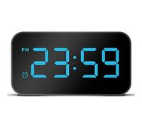 Giwnhvx Sveglie Digitali con Schermo A Specchio A LED Controllo Vocale per la Camera da Letto Funzione Snooze Orologio da Tavolo da Tavolo Home Decor Orologio A LED