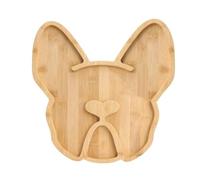 Giwnhvx Tagliere per formaggio bulldog francese, tavole da salumi Frenchie da 12 pollici, vassoio da servizio divertente in bambù extra large vassoio per antipasto