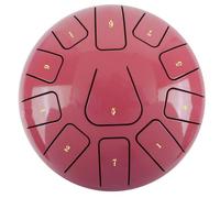 Giwnhvx Tamburello in acciaio da 20,3 cm, 11 note, con bacchette e plettri per dita, per meditazioni, tamburello strumento B