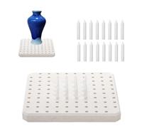 Giwnhvx Tappetini refrattari porosi in ceramica, tappetini in ceramica riutilizzabili e unghie di supporto coniche refrattarie antiaderenti per gli amanti della ceramica