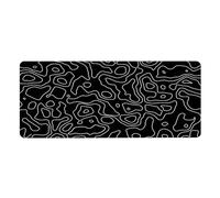 Giwnhvx Tappetino da scrivania, contorno topografico esteso grande tappetino per mouse tastiera computer tappetino per mouse con base antiscivolo (80 x 30 cm) D
