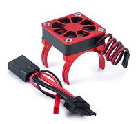 Giwnhvx Tappo Radiatore Motore Automatico RC Controllo Temperatura Radiatore Motore Ventola di Raffreddamento per Parti TRX4 1/10 RC Tracking, Rosso