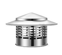 Giwnhvx Tappo rotondo per camino, in acciaio inox, affusolato, con schermo esterno, copertura B