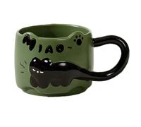 Giwnhvx Tazza in ceramica vintage a forma di gatto, 380 ml, simpatica tazza da caffè impilata per colazione, uso in dormitorio, bicchieri per la casa, A