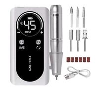 Giwnhvx Trapano per Unghie Elettrico Portatile 45.000 /Min, Levigatrice per Unghie Ricaricabile a Basso Rumore per Strumento Salone Manicure, Facile da Usare