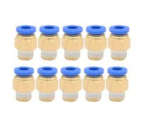 Giwnhvx Tubo pneumatico per PC da 10 mm, 8 mm, 12 mm, 6 mm, 4 mm, tubo da 1/4 in 1/2 in 1/8 in 3/8 pollici filettatura maschio raccordo rapido in ottone raccordo rapido PC6-01