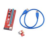 Giwnhvx Usb3.0 Pci-E Scheda Di Estensione Pci Express 1X A 16X, Di Estensione Della Scheda Grafica Dedicato A Operazione con Connettore di Alimentazione, USB 3.0 60Cm, Rosso