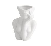 Giwnhvx Vaso da fiori in stile nordico da donna, corpo a metà faccia, vaso di fiori in ceramica, artigianato artistico per camera da letto, soggiorno, decorazione da scrivania B