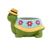Giwnhvx Vaso da fioriera a forma di tartaruga carino per vasi di piante grasse da interno ed esterno, espositore da scrivania per piante, vasi in resina, installazione facile