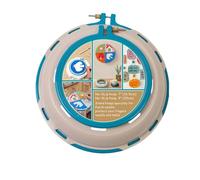 Giwnhvx Vaso da ricamo rotondo a doppio strato in plastica ABS, telaio da ricamo, parti fai da te, accessori, cerchi da ricamo blu