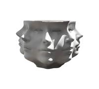 Giwnhvx Vaso di fiori in stile astratto, stampo per vaso, umano multi-sfaccettato, vaso di fiori