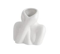 Giwnhvx Vaso di fiori in stile nordico da donna, corpo a metà faccia, vaso di fiori in ceramica, arte artigianale, camera da letto, soggiorno, decorazione da scrivania A