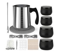 Giwnhvx Vaso di fusione di in acciaio inossidabile 304 con vasi di candela, kit di strumenti per la fabbricazione di candele, kit di forniture per la fabbricazione di candele