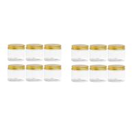 Giwnhvx Vaso di plastica da 12 pezzi con coperchio, vaso trasparente con coperchio, vaso di plastica, contenitore di stoccaggio cosmetico, barattolo di immagazzinaggio slime
