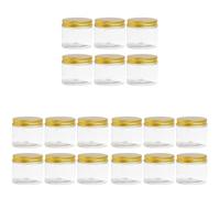 Giwnhvx Vaso di plastica da 18 pezzi con coperchio, vaso trasparente con coperchio, vaso di plastica, contenitore cosmetico, contenitore di stoccaggio di melma