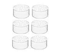 Giwnhvx Vaso semplice per tavolo da matrimonio, vaso rotondo trasparente con 12 fori per scatola di fiori