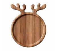 Giwnhvx Vassoio di Natale in legno Albero di Natale Ciotola di frutta Home Snack Piatto Candy Piatto Semi di Melone Frutta Secca Piatto Pizza S