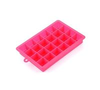 Giwnhvx Vassoio per ghiaccio in silicone rosso rosa con coperchio, scatola quadrata ausiliaria per alimenti, purea di formaggio, gelatina, utensile da cucina per cocktail