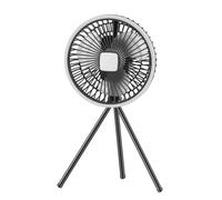 Giwnhvx Ventilatore da 10000mAh Ricaricabile Circolatore D'Aria Portatile da Tavolo Ventilatore Elettrico da Soffitto Wireless con Treppiede di Alimentazione Grigio