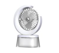 Giwnhvx Ventilatore LED Ventilatore Silenzioso Alimentato A Batteria Ventilatore Umidificatore Portatile con Serbatoio da 600 Ml Ventola Ricaricabile USB Regolabile A 3 Velocità C