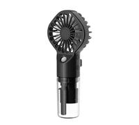 Giwnhvx Ventilatore portatile portatile con nebulizzatore d'acqua, mini ventilatore per dormitorio studentesco, forniture estive, strumento di raffreddamento all'aperto, nero