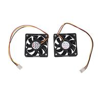 Giwnhvx Ventola di raffreddamento per CPU a 3 pin, 60 mm, 6 cm, CC 12 V, 2 pezzi, colore: nero
